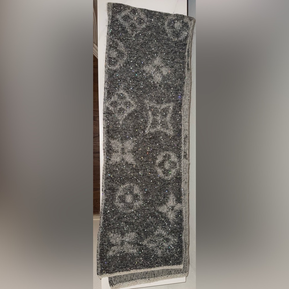 ~ SOLD ~ Louis Vuitton Mohair Reversible Monogram Scarf